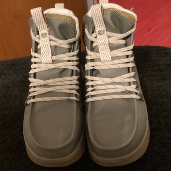 Hey Dude Olive and Beige Lace Up Boots - Picture 4 of 16